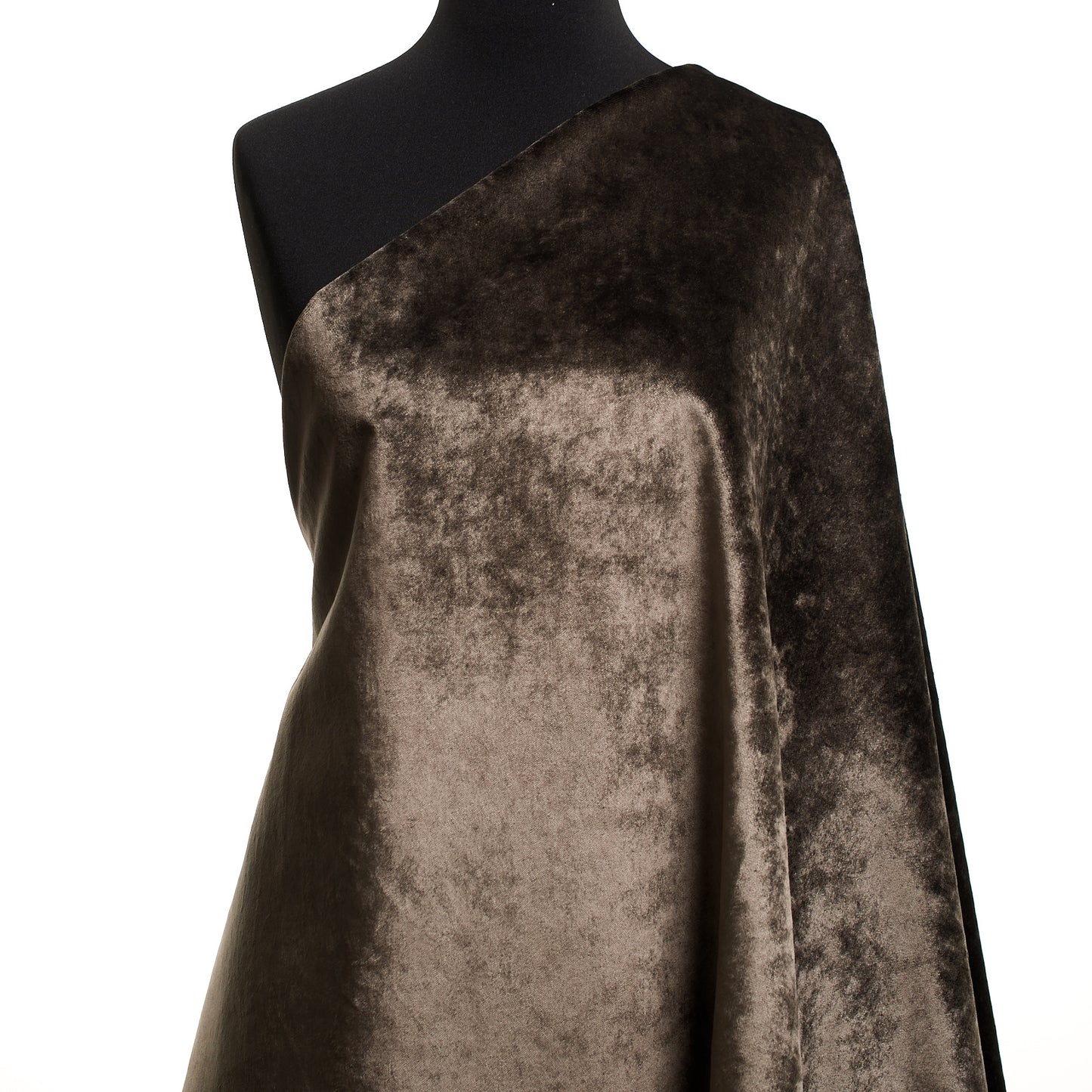 Viscose Cotton Velvet - Coffee Quartz textile image 3