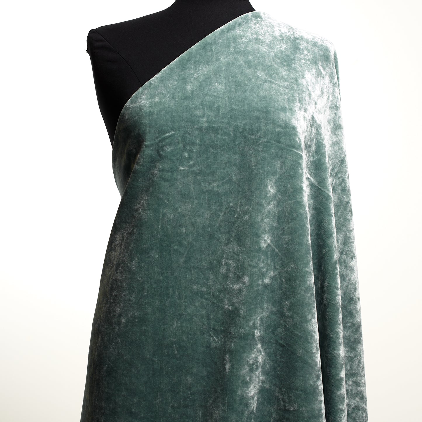 Viscose Velvet - Silver Blue textile image 3