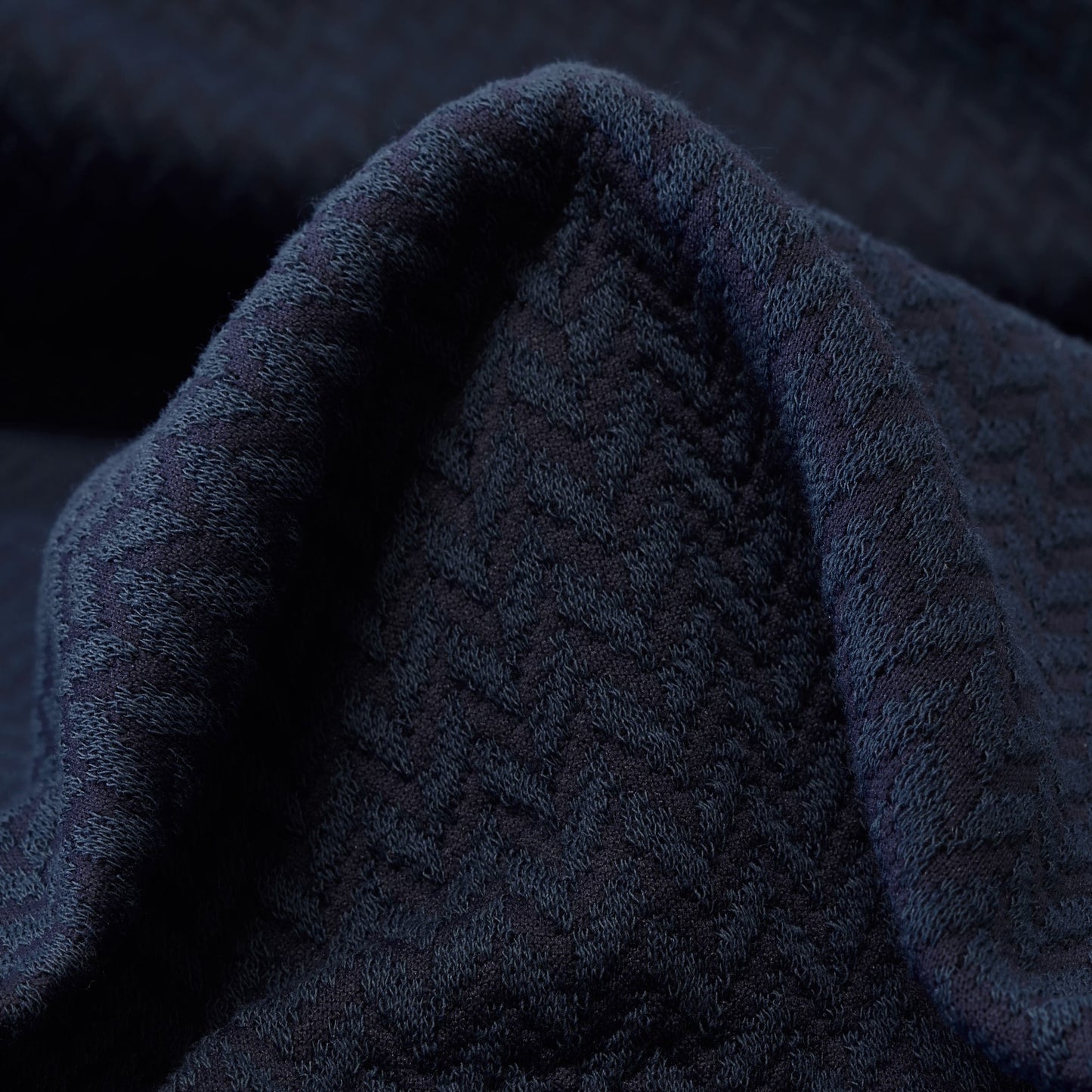 Cotton Viscose Jacquard Fabric textile swatch - 61% Nylon, 19% Viscose, 19% Cotton, 1% Elastane / 398 g/m / 124 cm