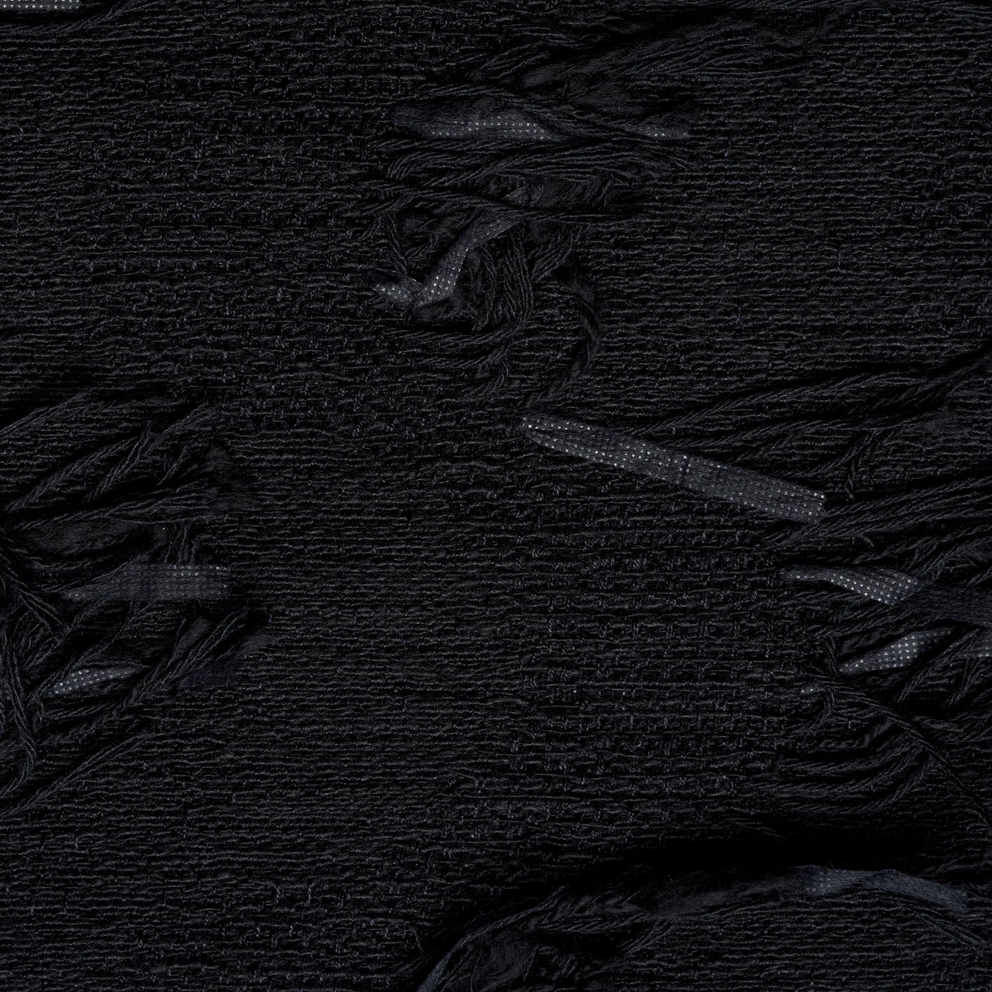 Textured Chennile Cotton Viscose - Jet Black textile image 3