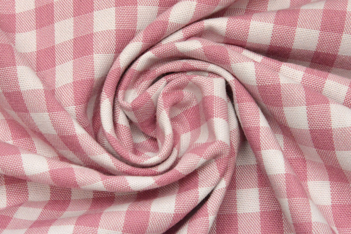 Gingham Check 8 MM Old Pink secondary textile image