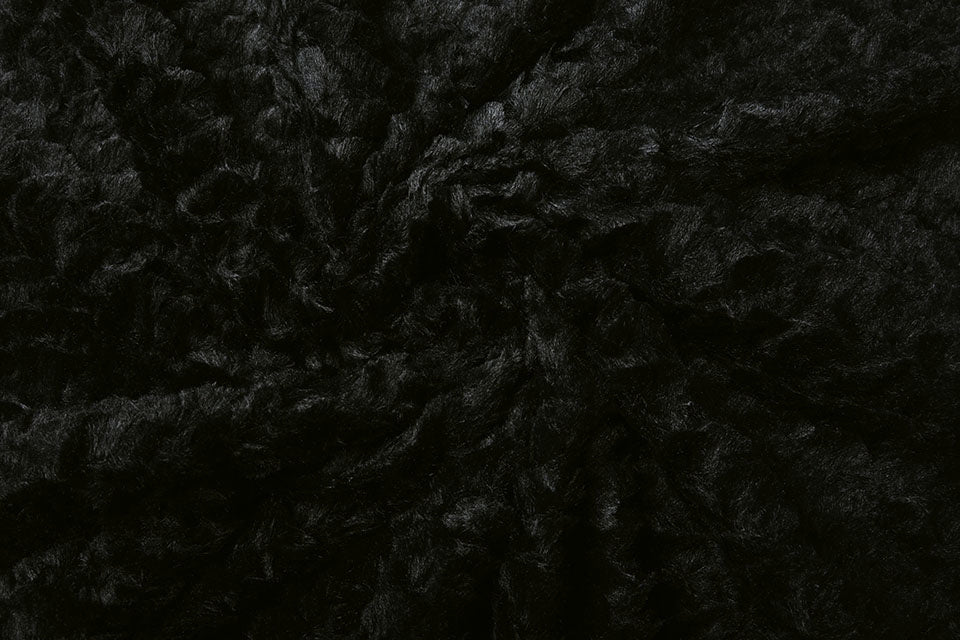 Hairy Fur Astranimo Black - 100% Polyester, ± 140 cm, ± 350 gram/m²