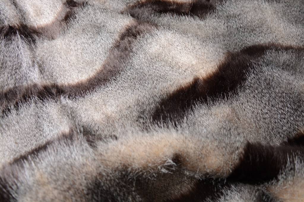 Melange Imitation Fur Taupe - 100% Polyester, 150 cm, ± 360 gram/m²
