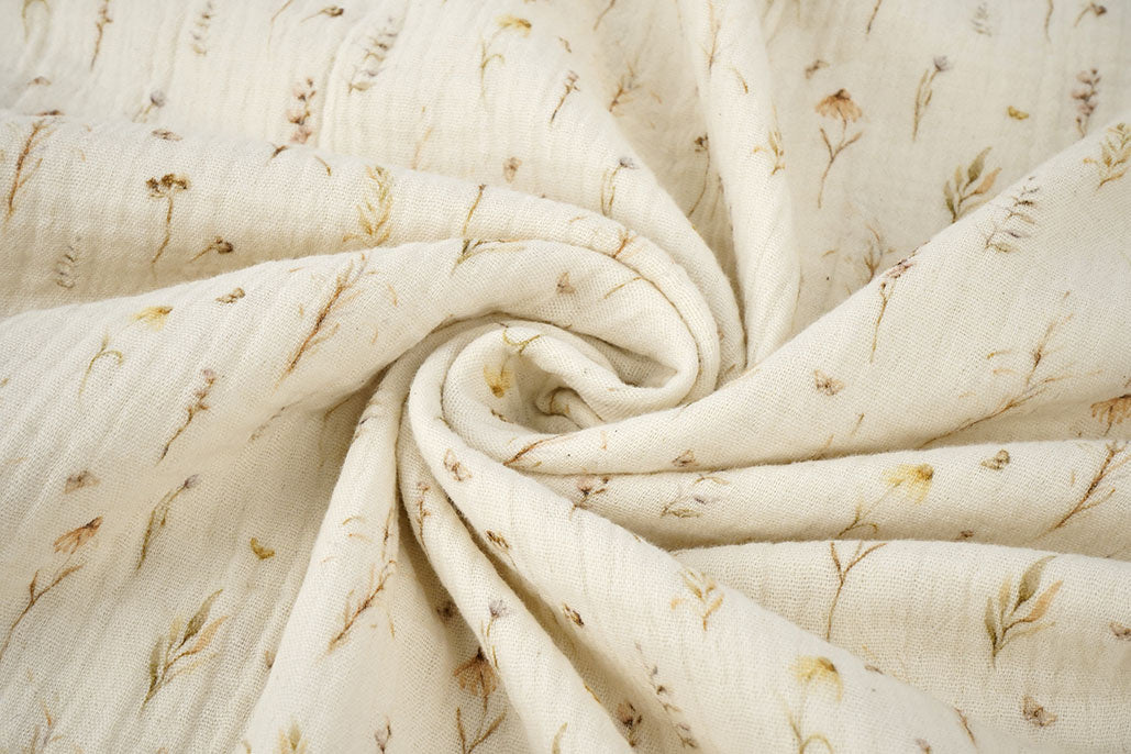 Double Gauze Wild Flowers Natural secondary textile image