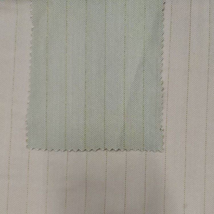 Polyester Rayon Stretch Herringbone Stripe Gold Fabric textile image 2