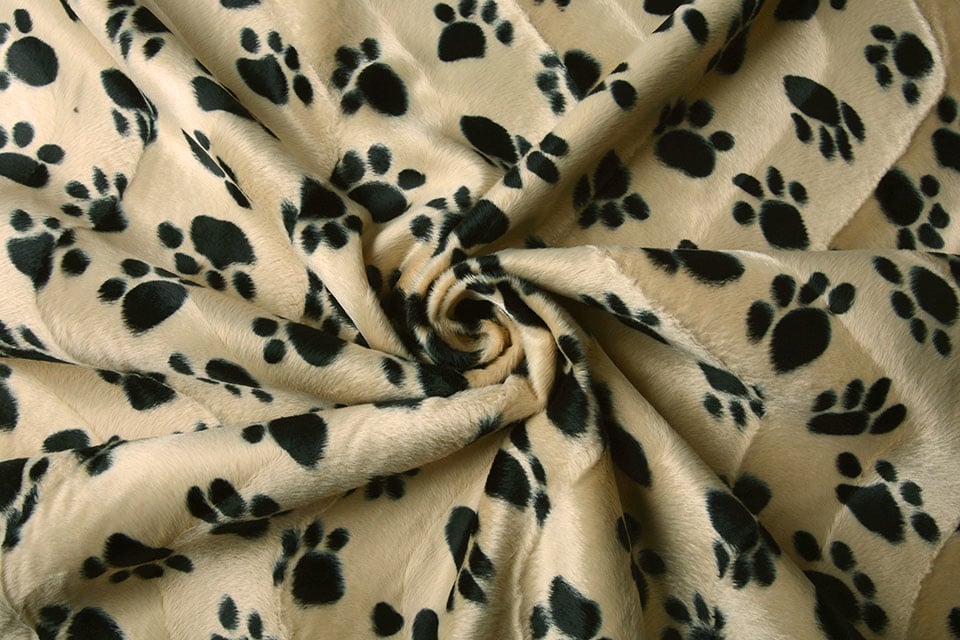 Velboa Dog Paws Sand - 100% Polyester, ± 140/150 cm, ± 250 gram/m²