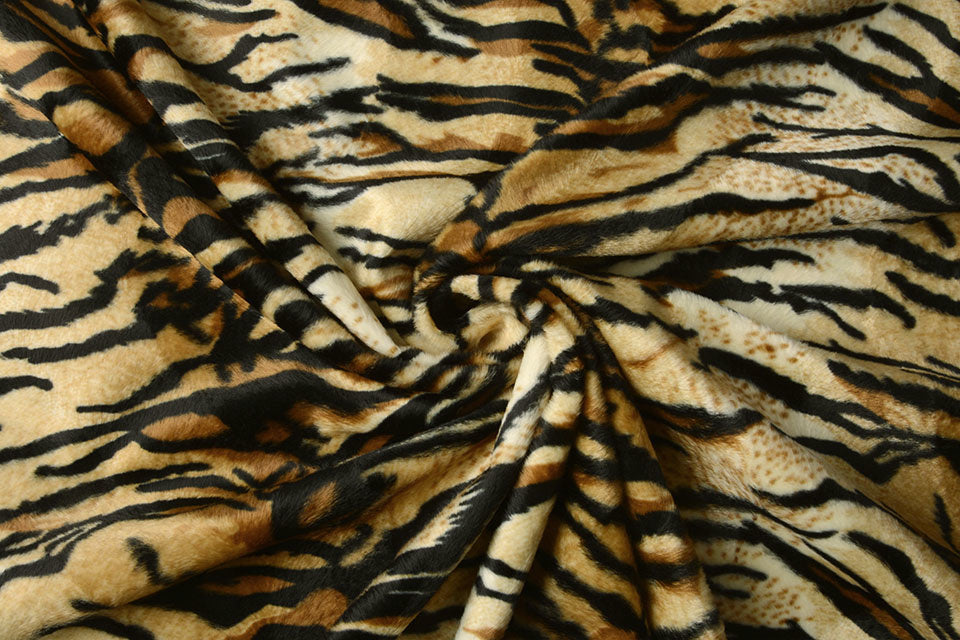 Velboa Tigerprint 31 - 100% Polyester, ± 140/150 cm, ± 250 gram/m²