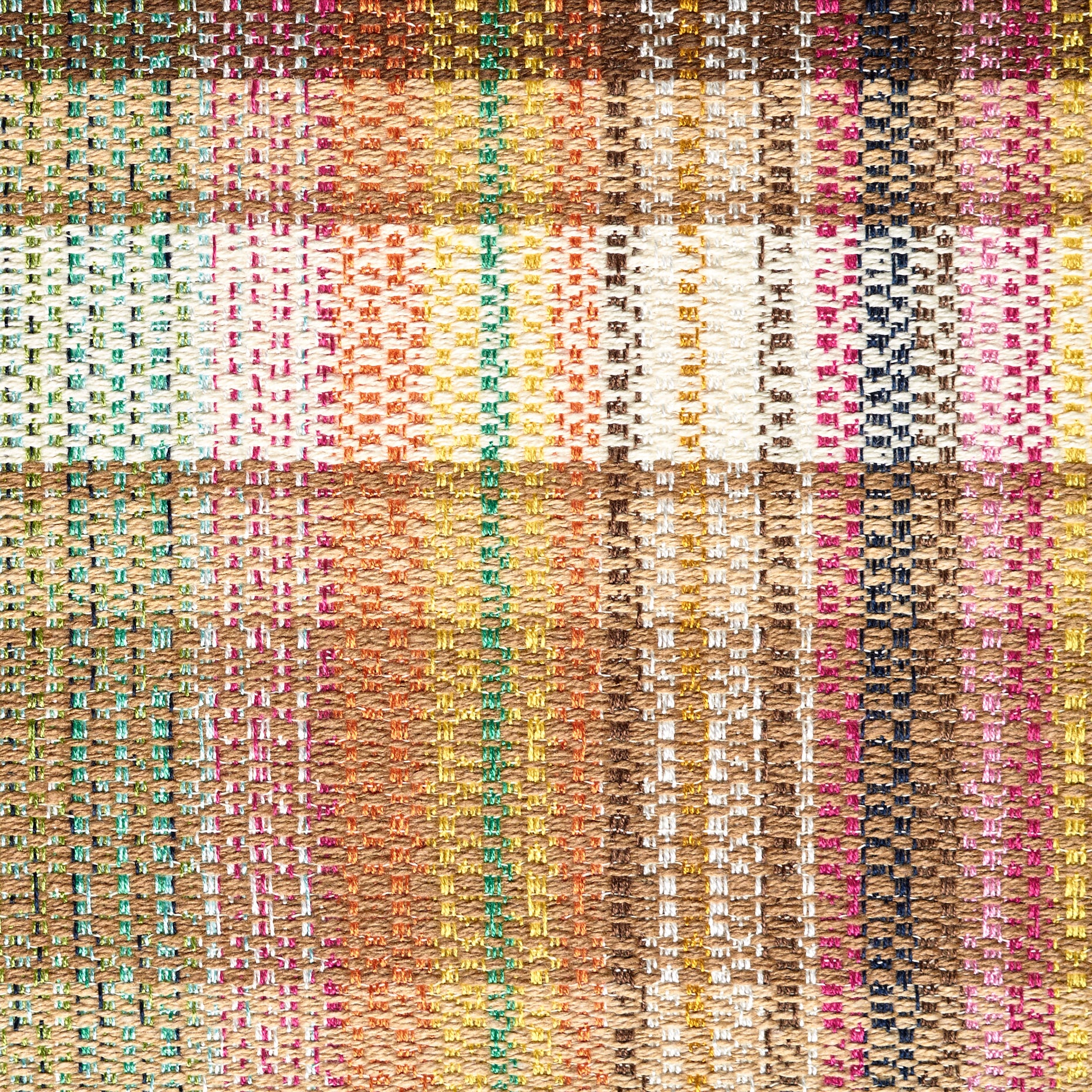 Jacquard Cotton Viscose - Cornstalk & Green Bee textile image 3