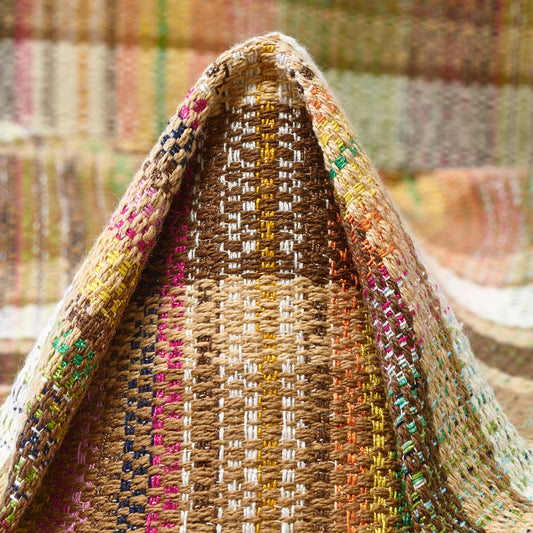 Jacquard Cotton Viscose - Cornstalk & Green Bee textile image 1