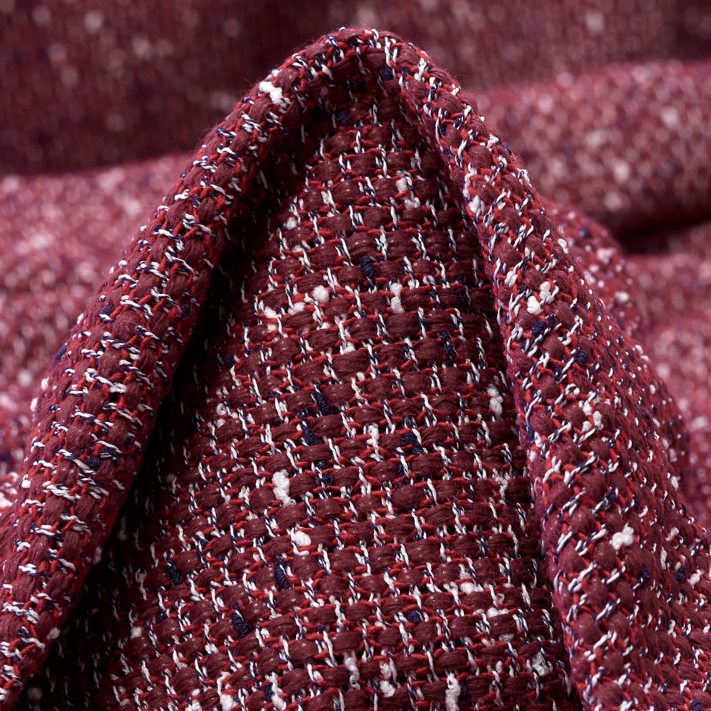 Textured Chennile Cotton Blend - Merlot textile image 3