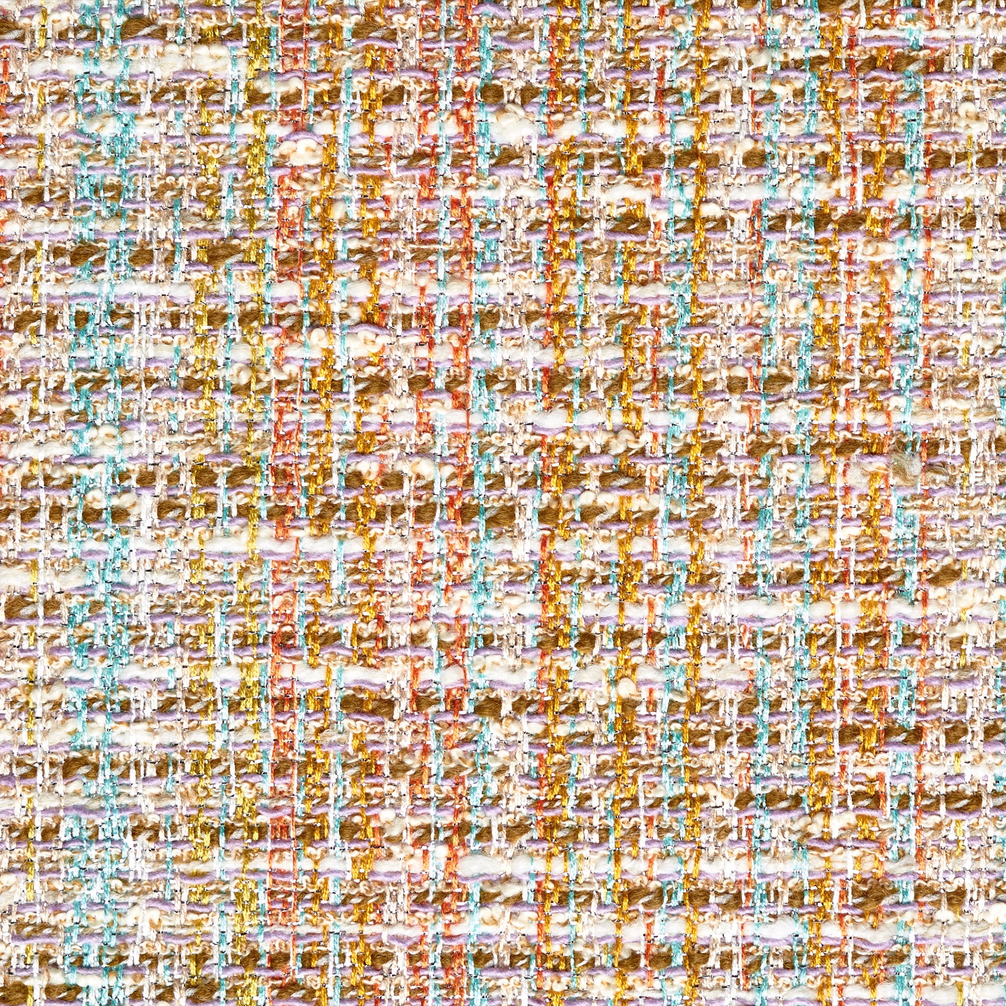 Textured Chennile Viscose Blend Lurex - Tropical Breeze & Desert Sun textile image 1