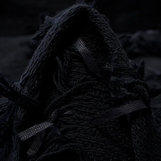 Textured Chennile Cotton Viscose - Jet Black textile image 1