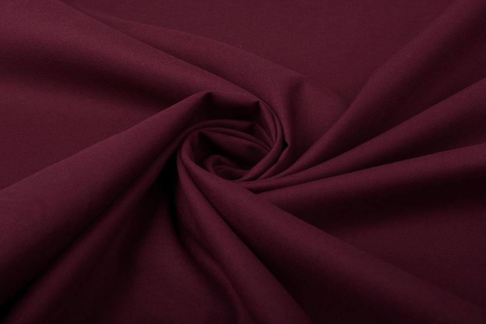 100% Cotton Bordeaux - 100% Cotton, ± 140 cm, ± 150 gram/m²