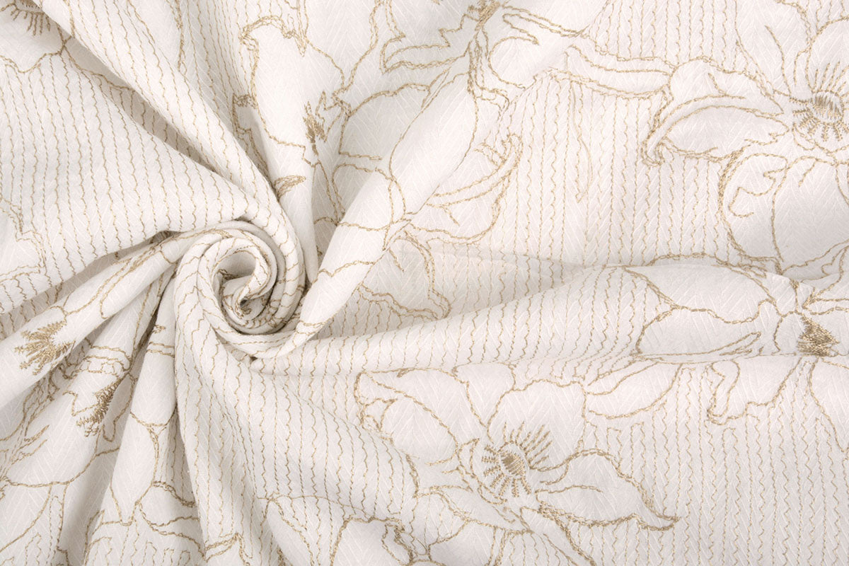 100% Cotton Embroidered Vita - 100% Cotton, ± 145 cm, ± 110 gram/m²