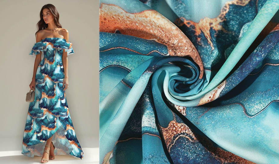 100% Viscose Nebulae Pouring - 100% Viscose, ± 140-145 cm, ± 105 gram/m²