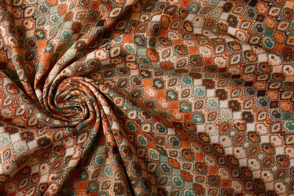 100% Viscose Seli Orange - 100% Viscose, ± 140 cm, ± 95 gram/m²