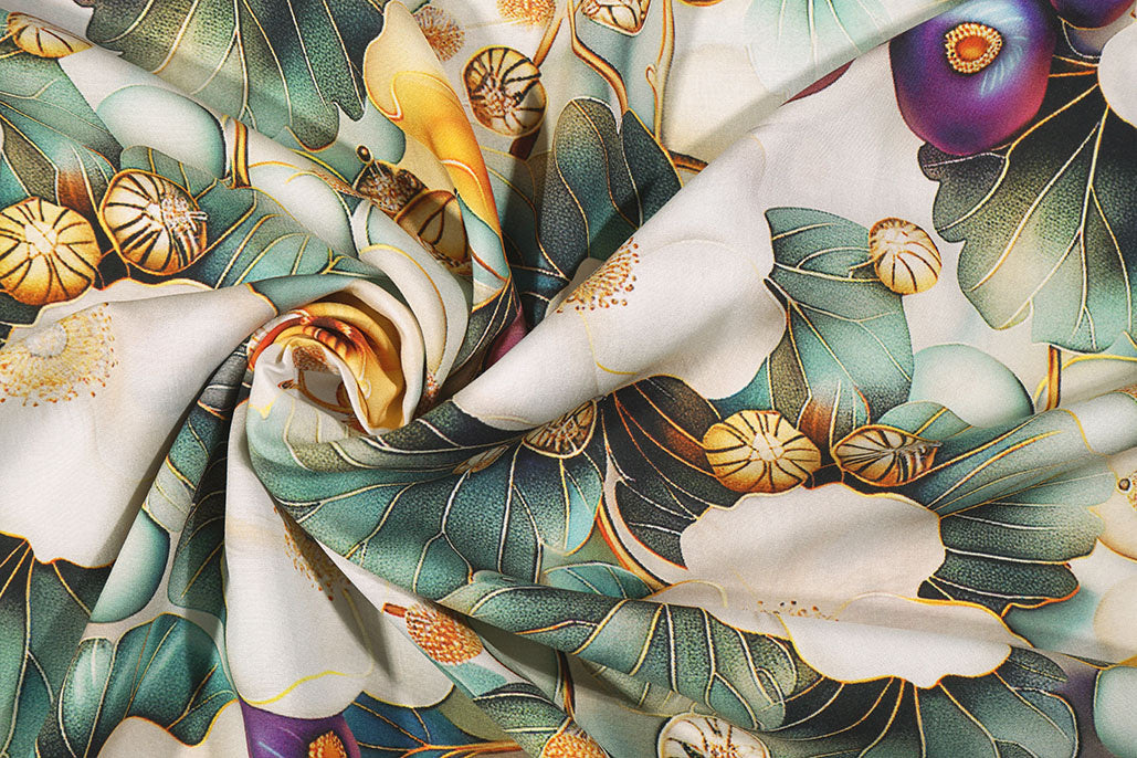 100% Viscose Serenella Flowers secondary textile image