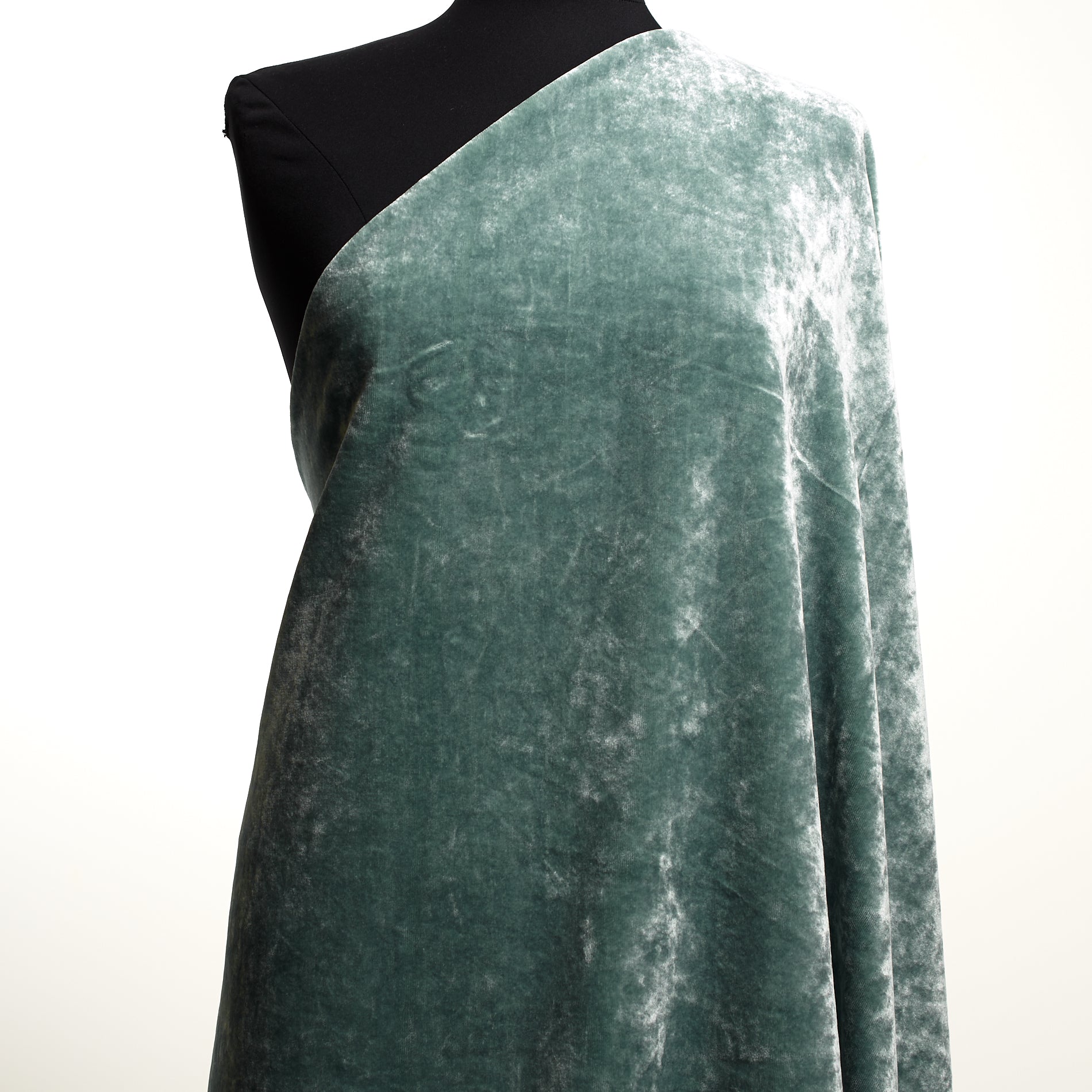 Viscose Velvet - Silver Blue textile image 3
