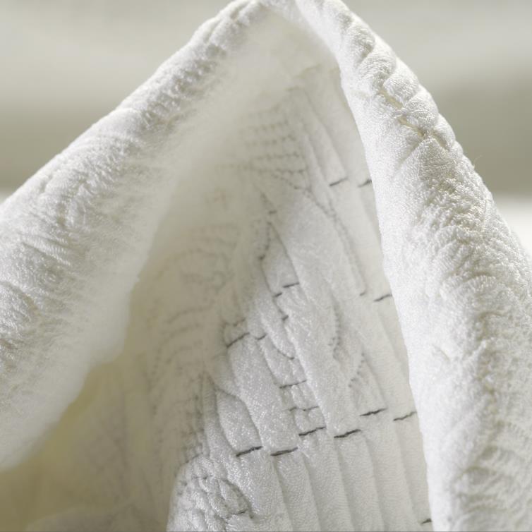Tone On Tone Winter White Polyester Jacquard Fabric textile swatch - 100% Polyester / 440 g/m / 98 cm
