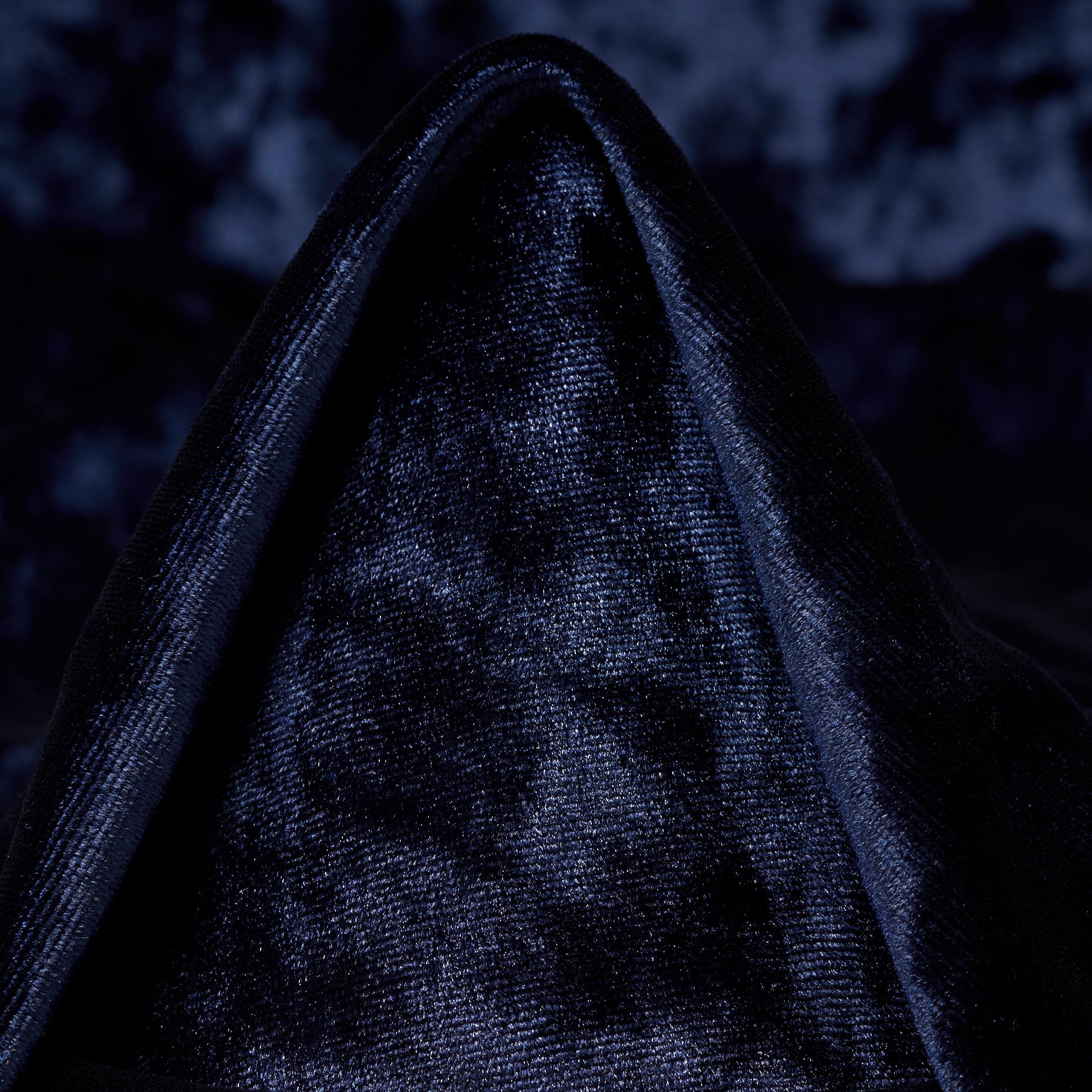 Jersey Viscose Velvet - Black Iris textile image 1