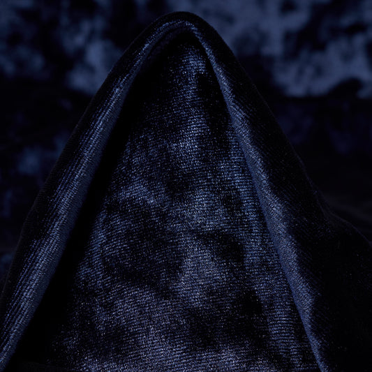 Jersey Viscose Velvet - Black Iris textile image 1