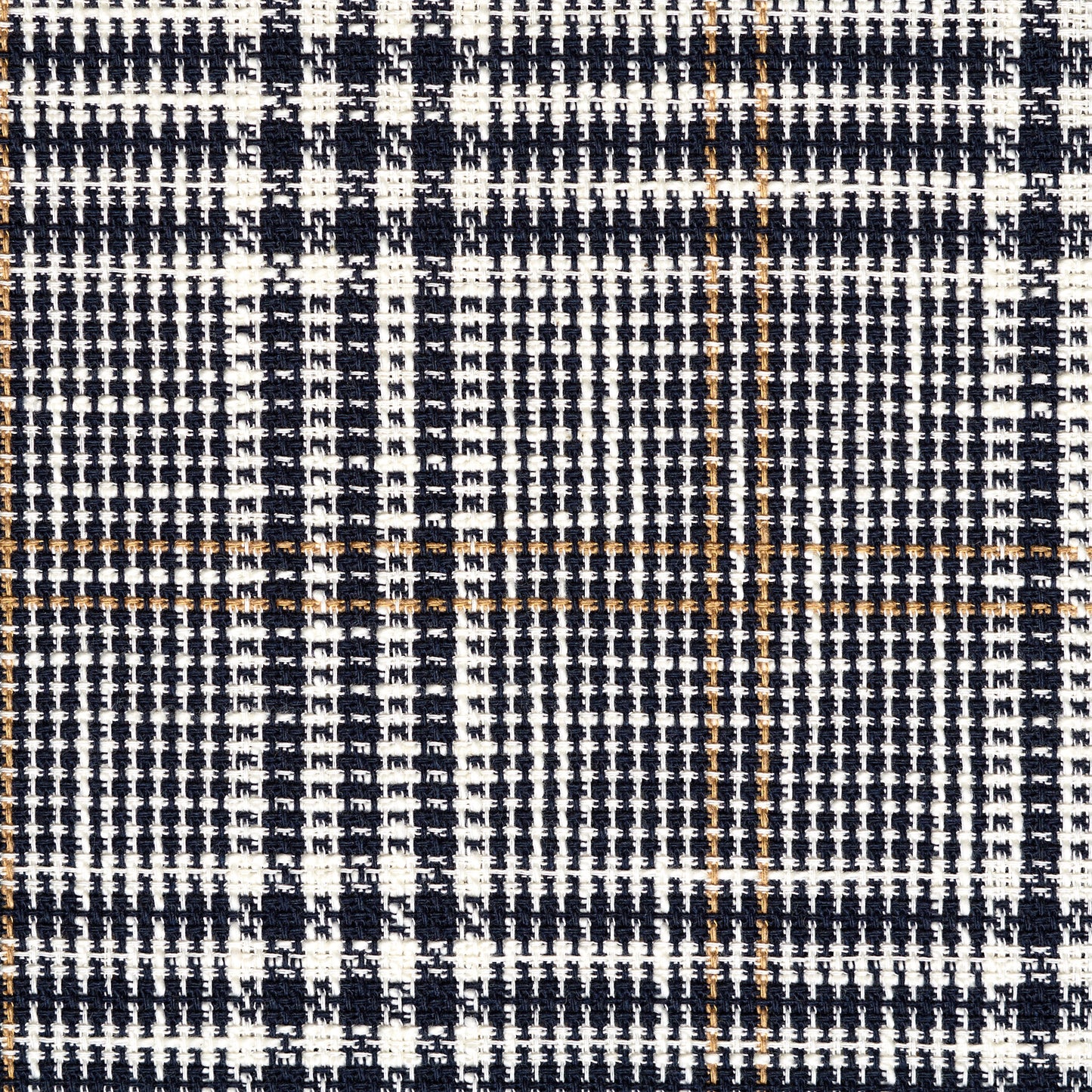 Textured Chennile Cotton Check - Marshmallow & Parisian Night textile image 3