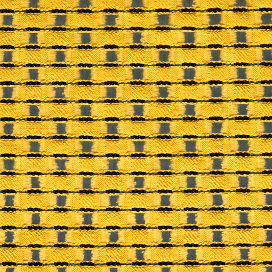 Textured Chennile Fil Coupé Cotton - Banana Cream & Jet Black textile image 1