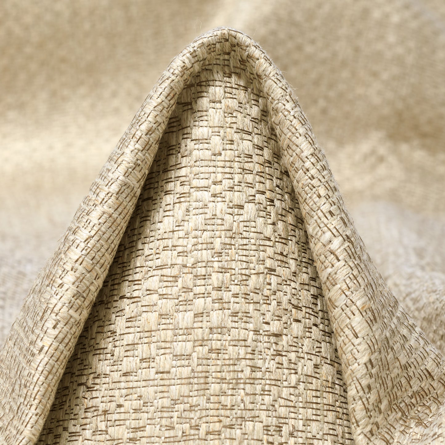 Textured Chennile Cotton - Brown Rice textile image 3