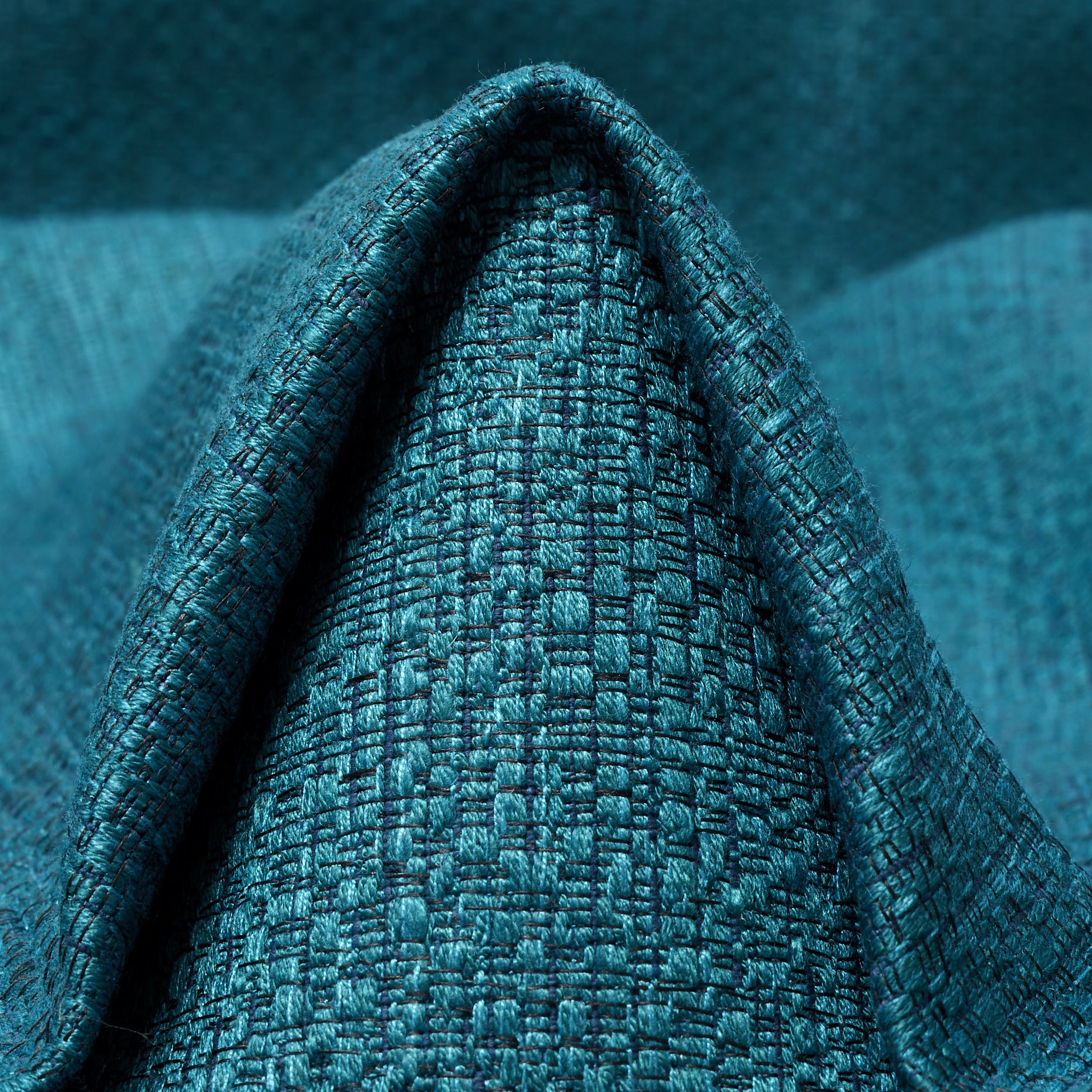 Textured Chennile Cotton - Pagoda Blue textile image 3