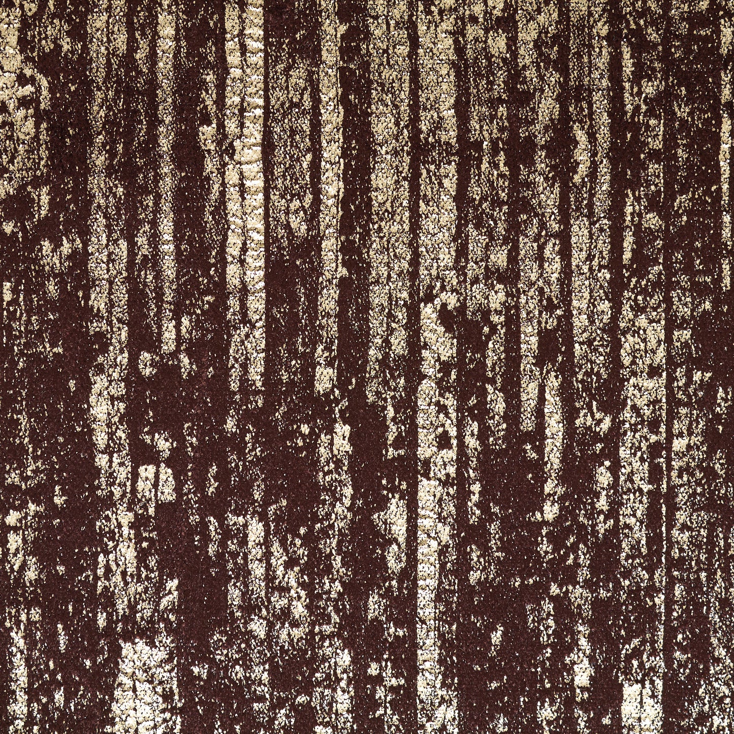Cotton Printed Velvet - Deep Mahogany & Rich Gold textile image 1