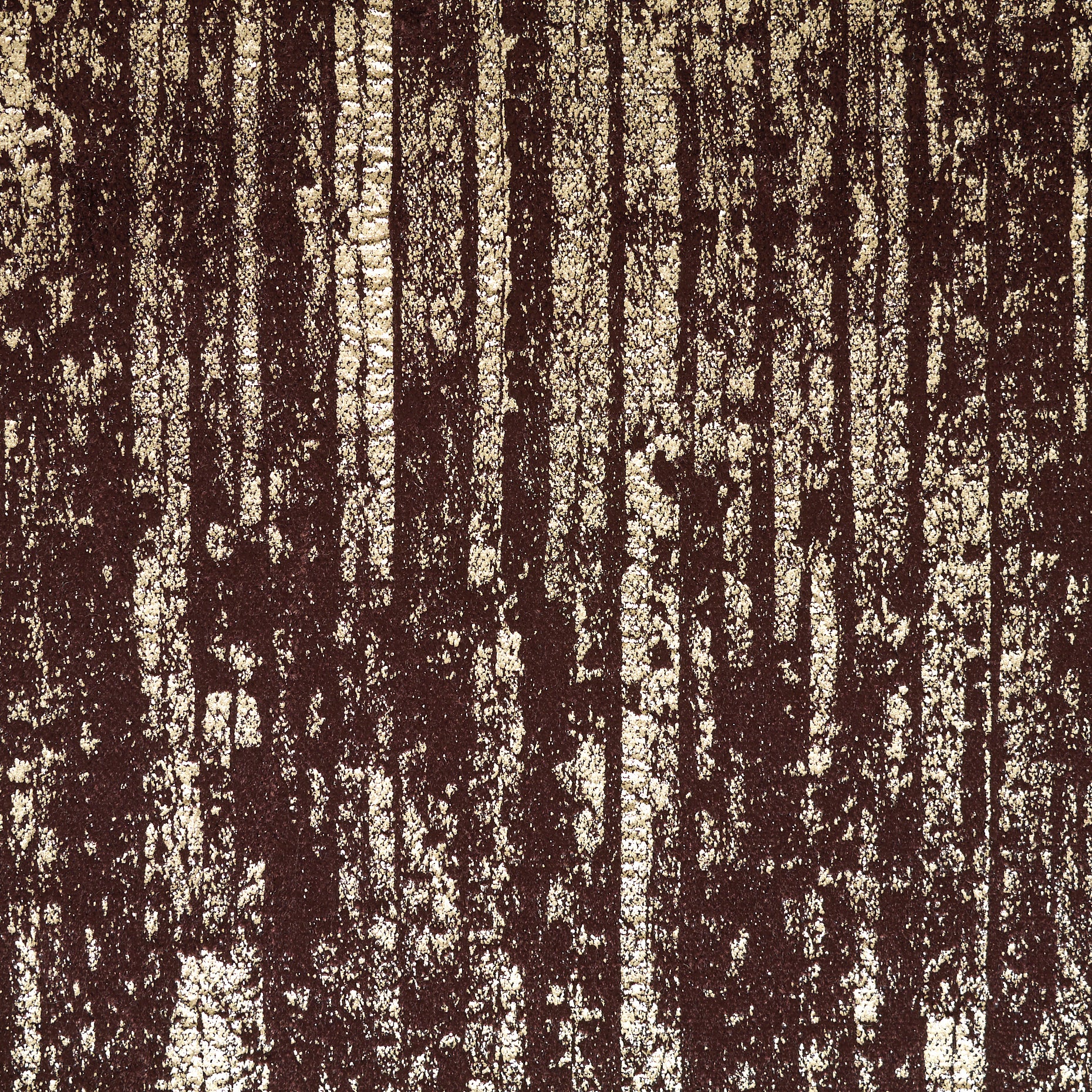Cotton Printed Velvet - Deep Mahogany & Rich Gold textile image 1