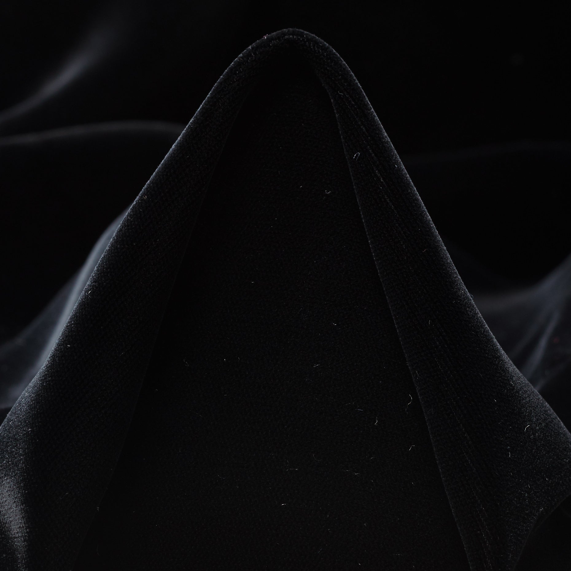 Viscose Cupro Velvet - Jet Black textile image 1