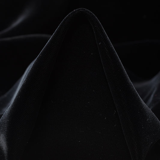 Viscose Cupro Velvet - Jet Black textile image 1