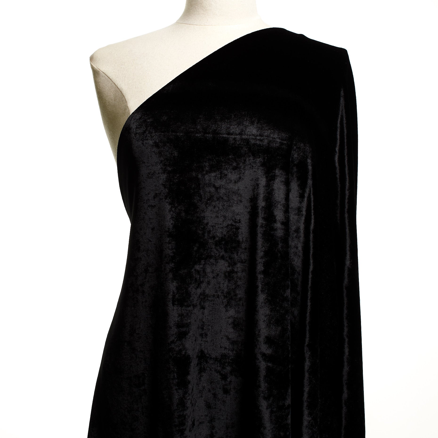 Velvet Viscose Jersey - Raven Black textile image 2