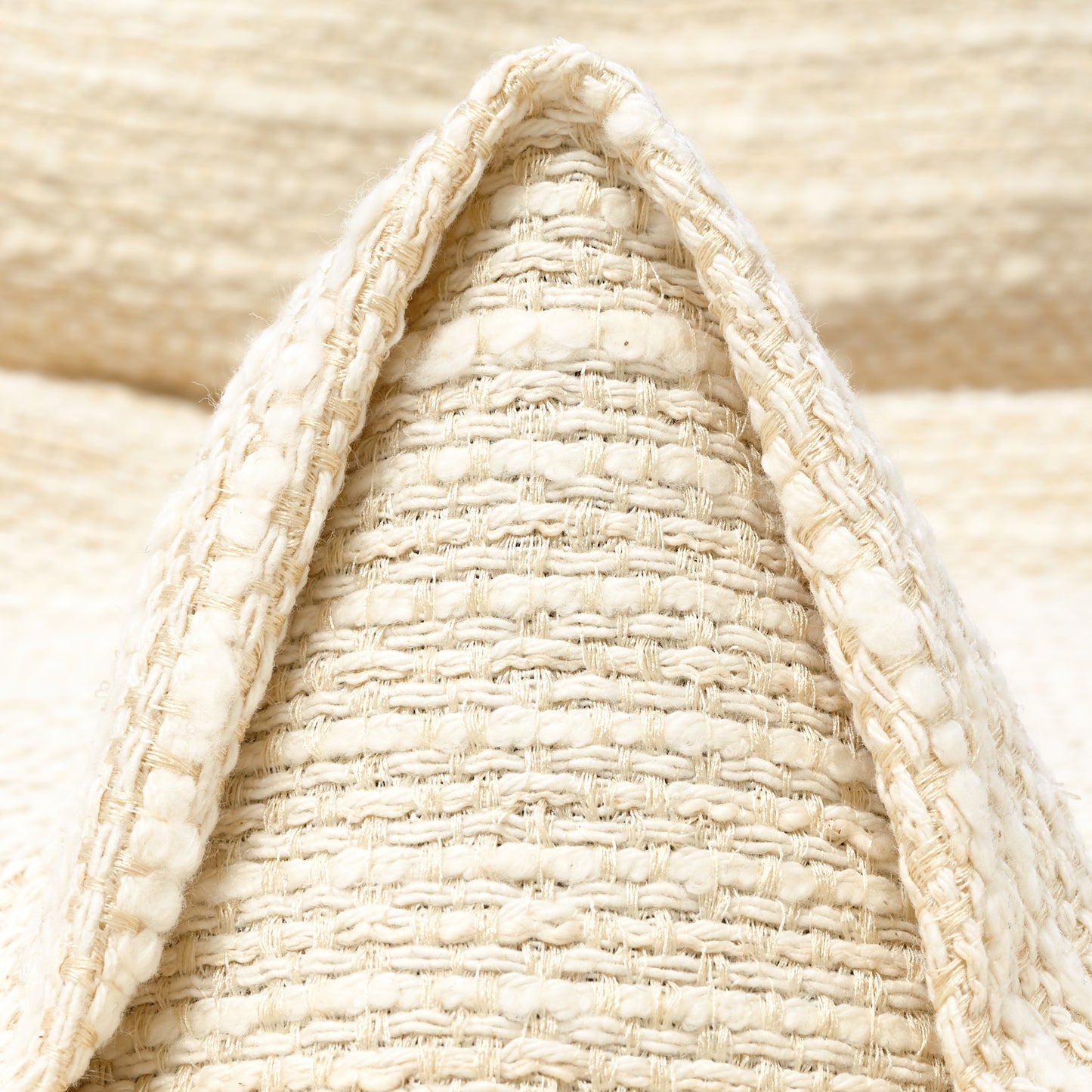 Textured Chennile Slub Yarn Cotton - Antique White textile image 2