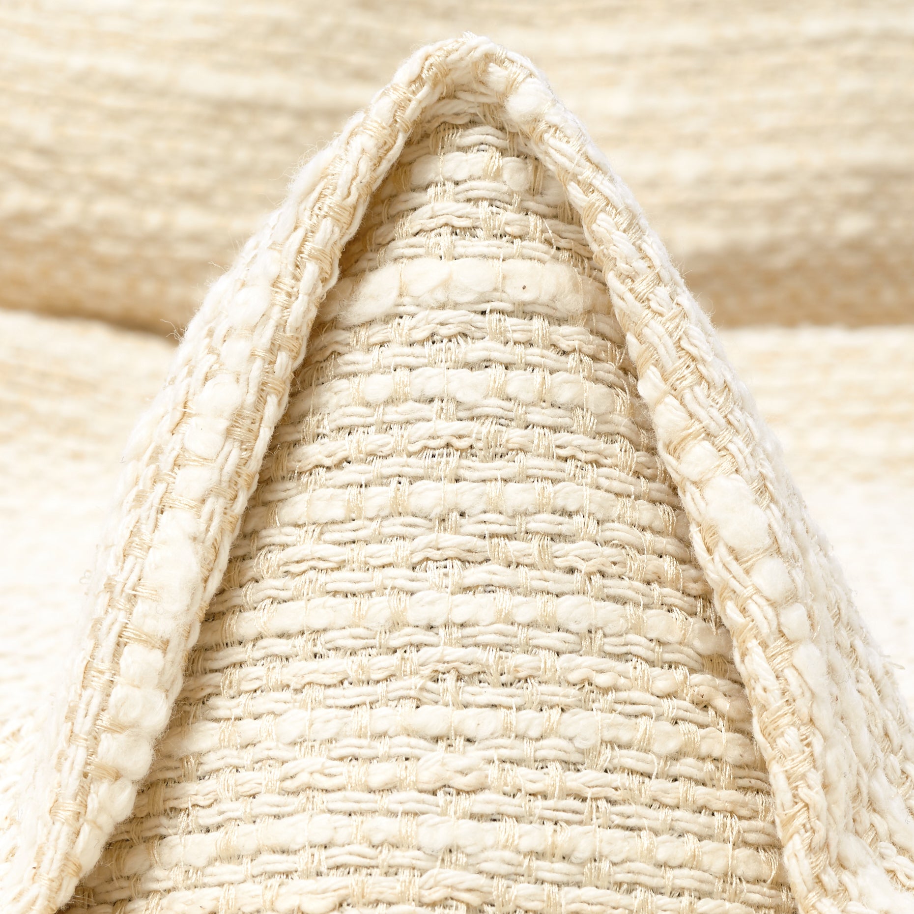 Textured Chennile Slub Yarn Cotton - Antique White textile image 2