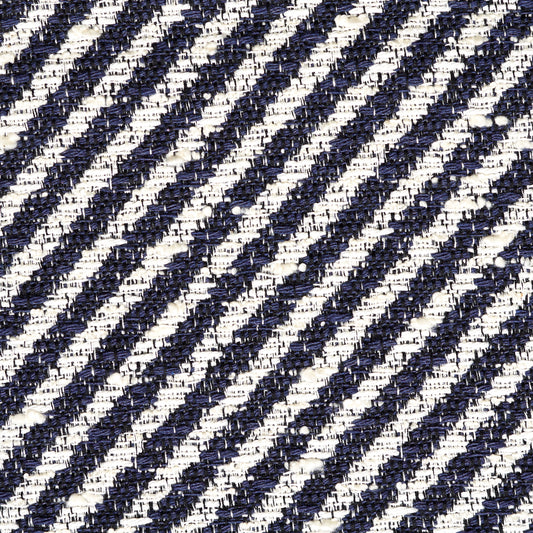Textured Chennile Cotton Linen Blend - Bone White & Oceana textile image 3