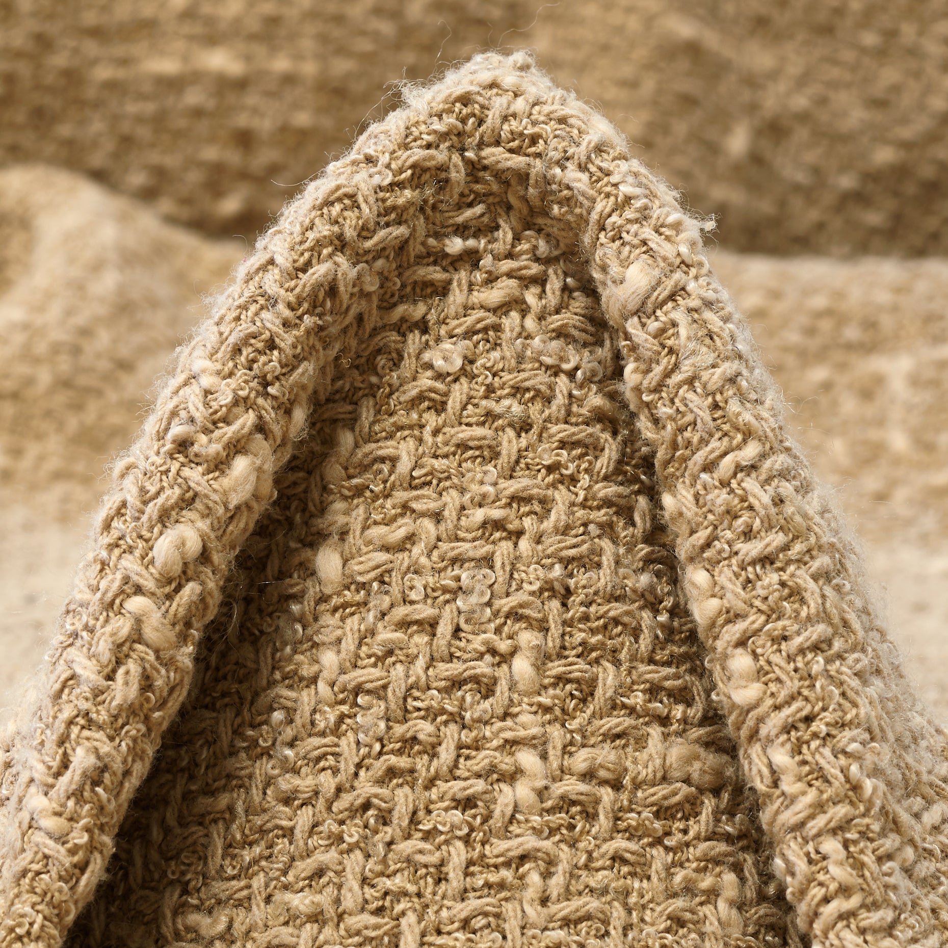 Textured Chennile Cotton - Field of Rye textile image 2