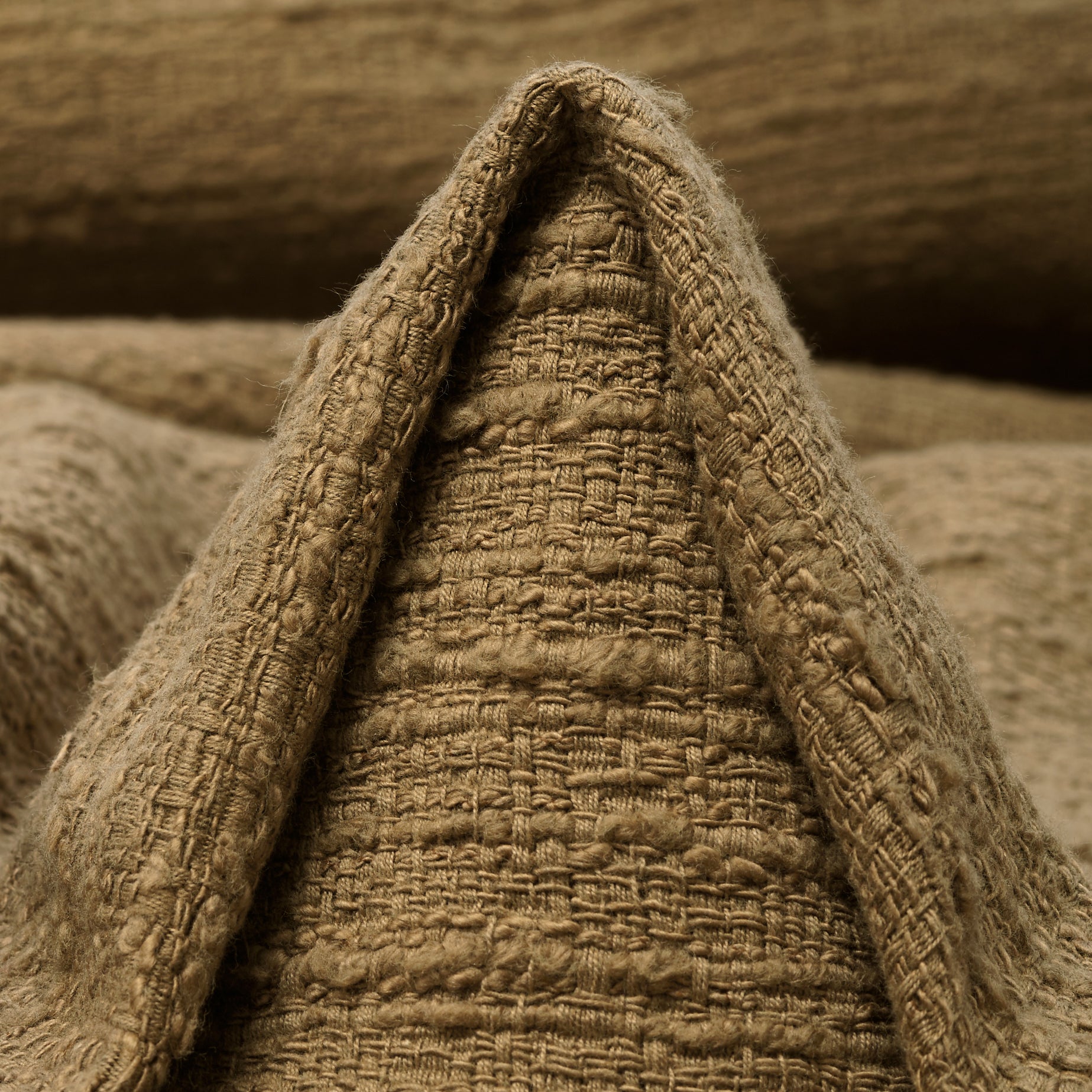 Textured Chennile Cotton - Greige textile image 3