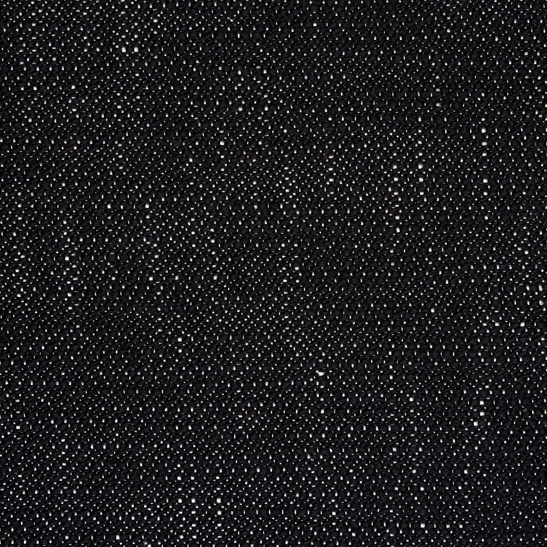 Textured Chennile Cotton Viscose - Jet Black & Snow White textile image 3