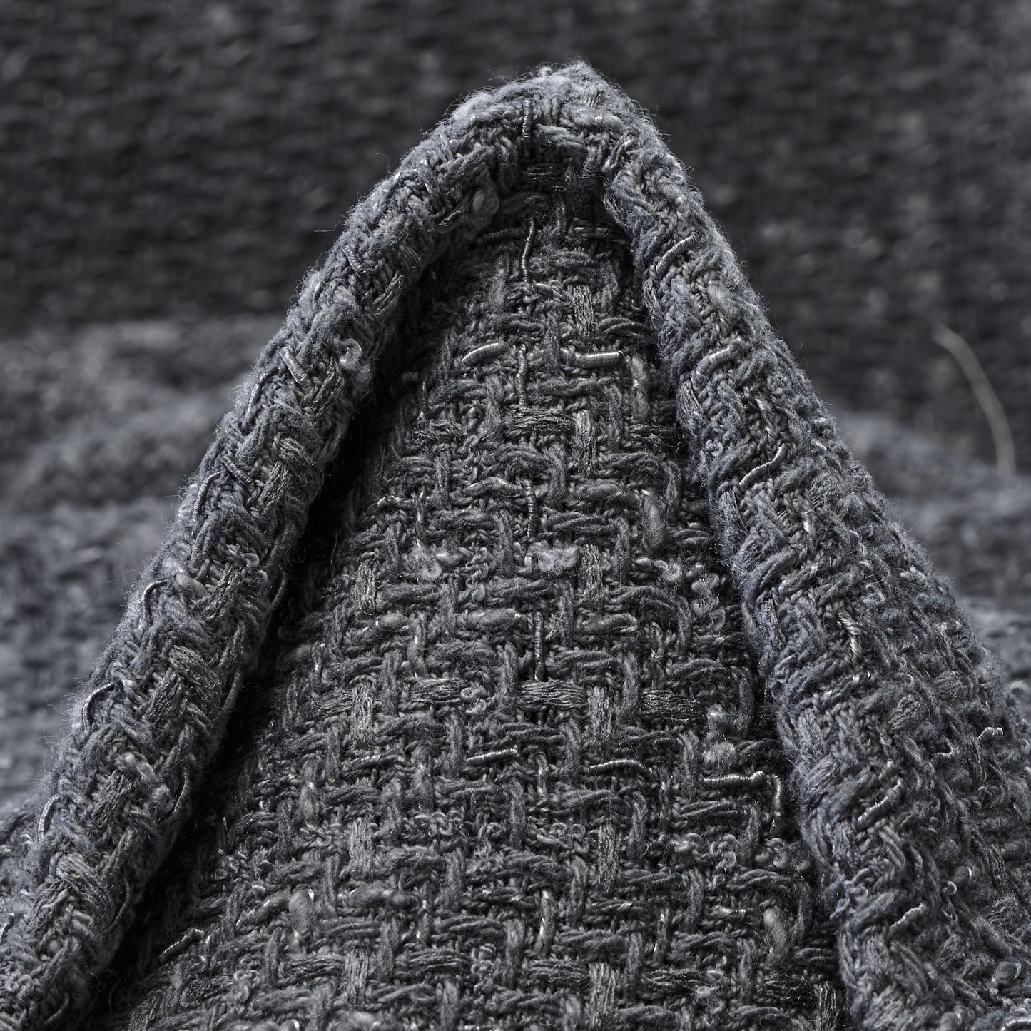 Textured Chennile Cotton - Titanium textile image 3