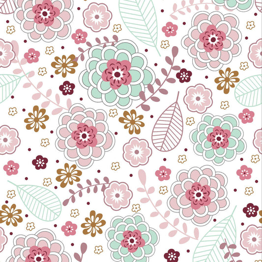 Rayon Stretch Knit Printed Fabric - 95% Rayon / 5% Spandex, 195 cm, 180 g/m²