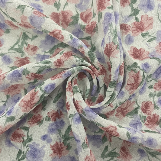 Polyester Jacquard Chiffon Printed Knit Fabric - 100% Polyester textile swatch