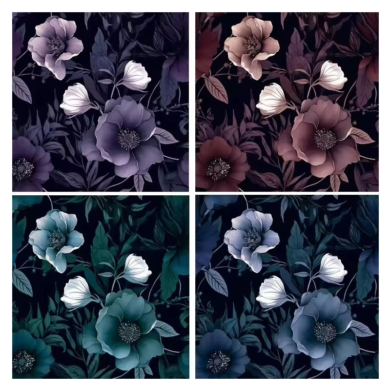 Polyester Koshibo Crepe Printed Fabric - 100% Polyester, 150 cm, 125GSM-135 GSM or Custom