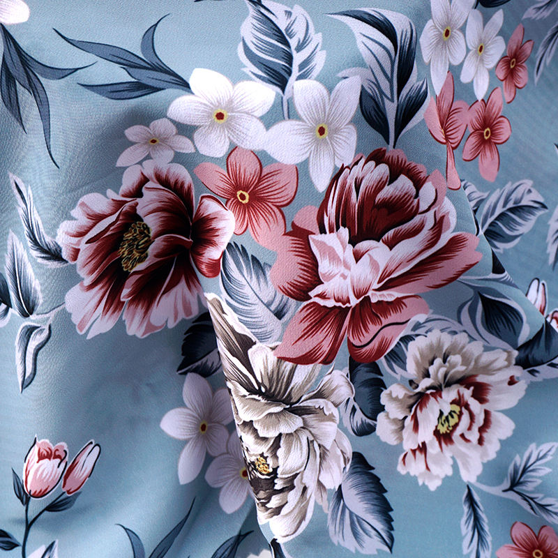 Polyester Koshibo Crepe Printed Fabric - 100% Polyester, 150 cm, 125GSM