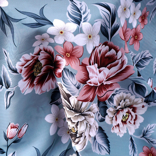 Polyester Koshibo Crepe Printed Fabric - 100% Polyester, 150 cm, 125GSM