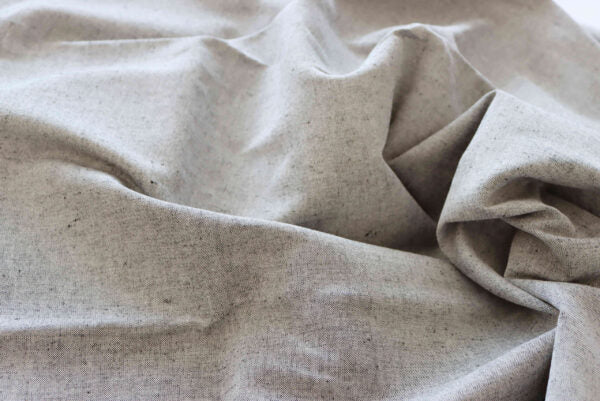 Chambray Cotton Linen Blend - Black & Off White textile image 2