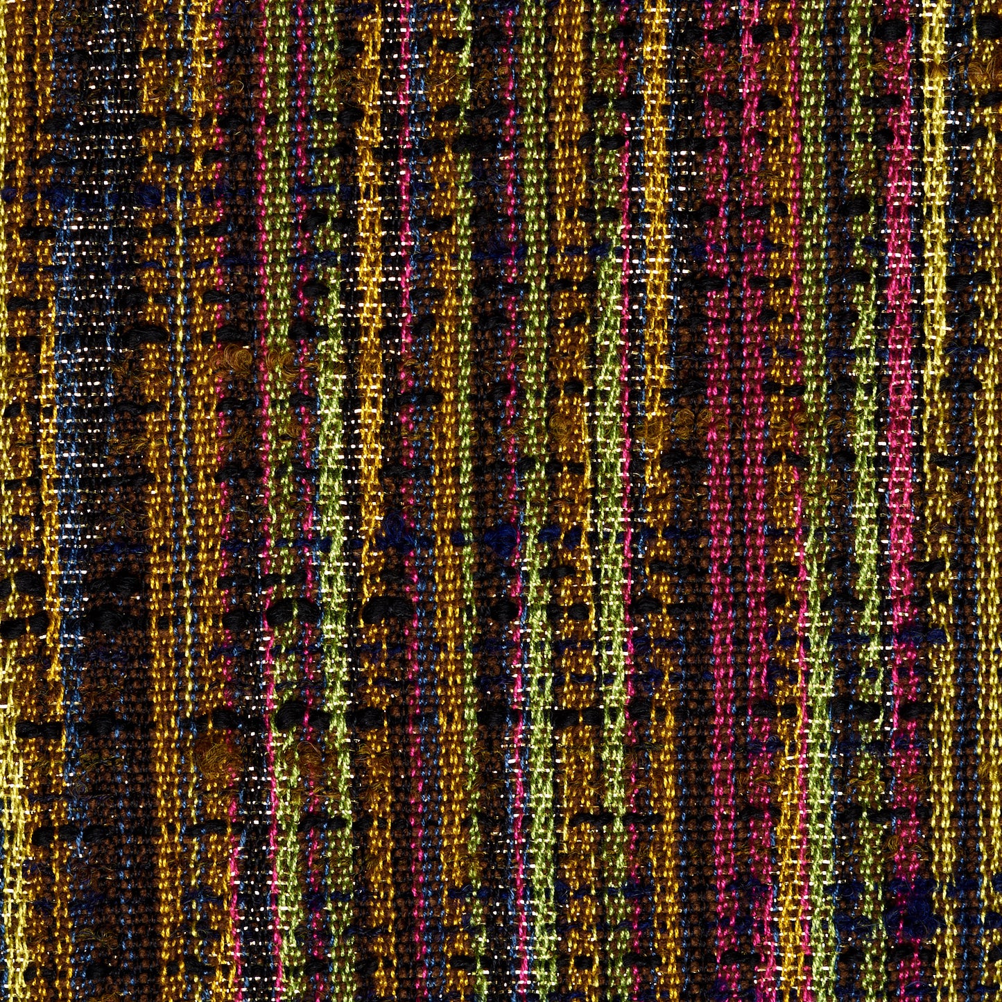 Bouclé Textured Chennile Lurex - Bronze Brown & Azalea Pink textile image 1