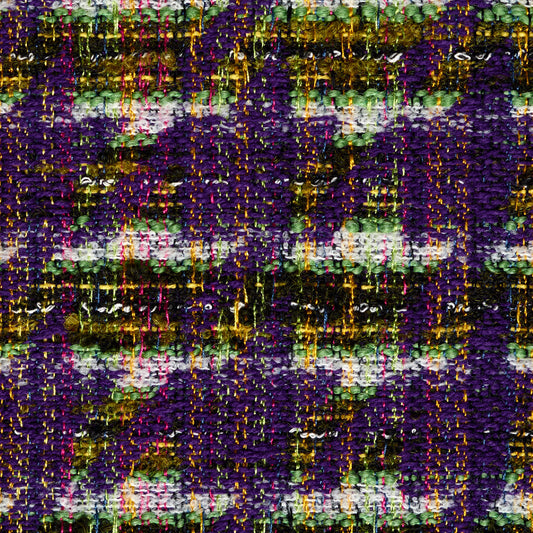 Bouclé Textured Chennile - Hyacinth & Lettuce Green textile image 1