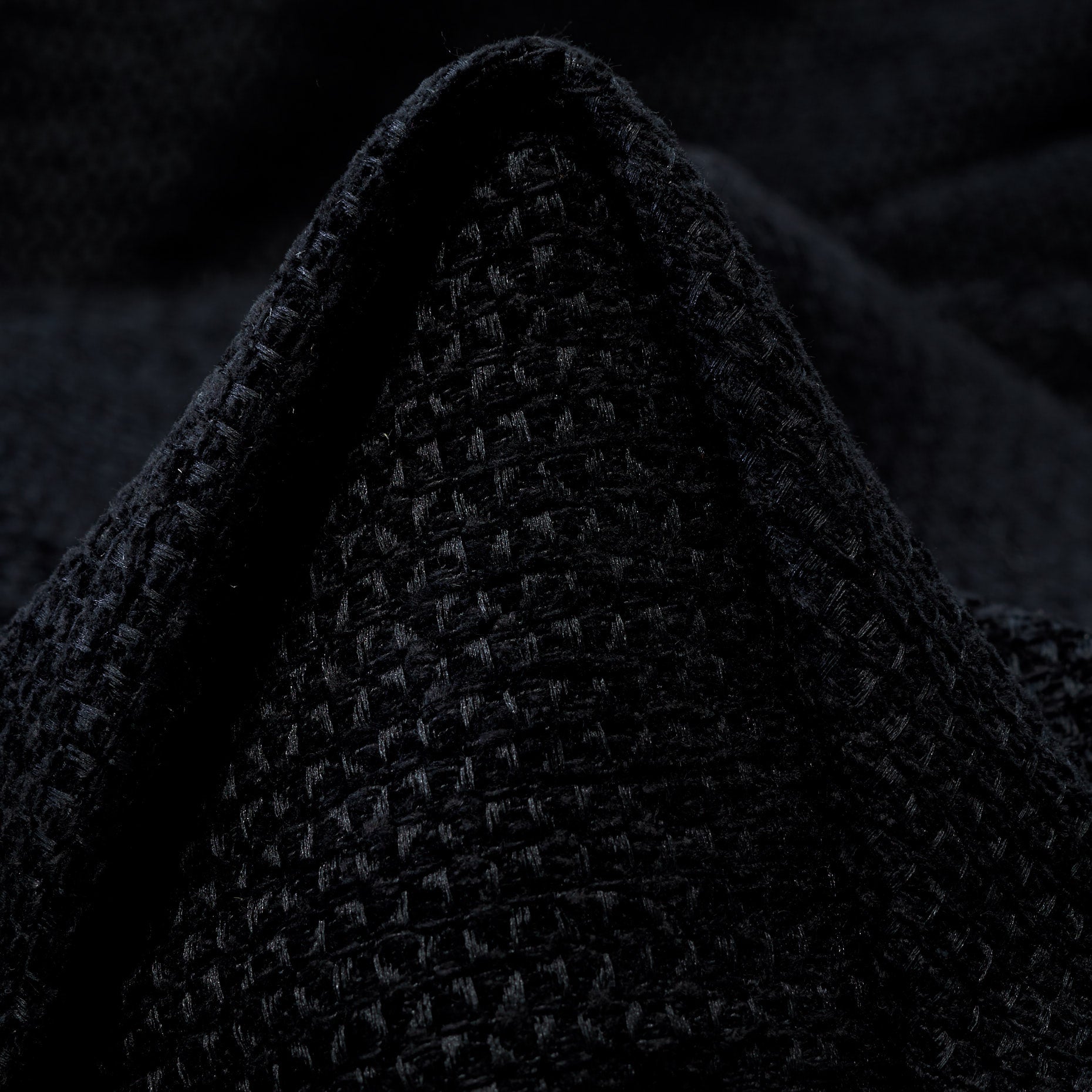 Bouclé Micro Structure - Raven Black textile image 2